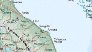 Mapa Ancona - Falconara - Rimini - Ravena